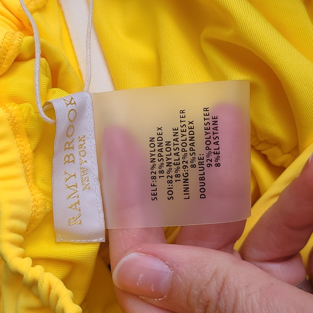 NWT $228 Ramy Brook Marta Strapless Swimsuit One Piece size XXS sunflower - Picture 10 of 10